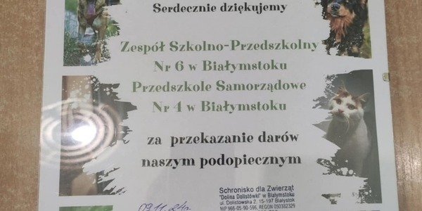 Podziękowanie za udział w akcji na rzecz schroniska.jpg