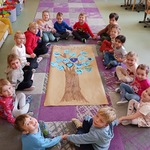 Dzieci z grupy 9 przesyłają iskierkę przyjaźni - budowanie relacji